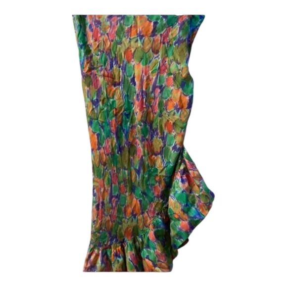Anthropologie Hope For Flowers Asymmetrical Slim Floral Multicolor Skirt XL‎ - Picture 10 of 16